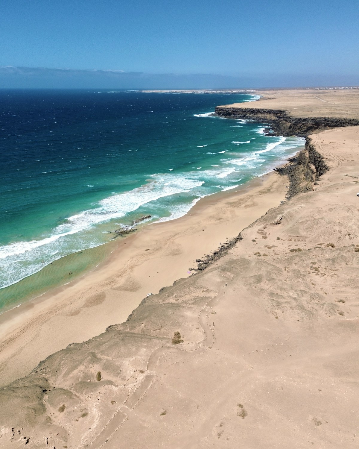 Surfing in Fuerteventura, Canary Islands — Fuerteventura's volcanic surf coast, Canaries